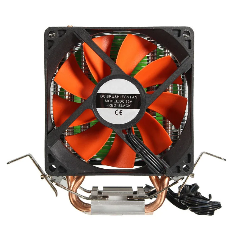 Вентилятор охлаждения компьютера гидравлический двойной Heatpipe вентиляторы для центрального процессора радиатор охлаждения для Intel LGA775/1156/1155 AMD для AM4 Ryzen для Pentium