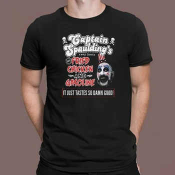 

CAPTAIN SPAULDING GASOLINE LOGO MENS BLACK Tops Tee T Shirt SIZE S M L XL 2XL 3XL Harajuku Funny T-Shirt