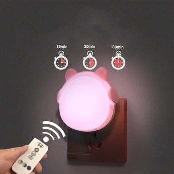 

LED Night Lamp Light Sensor Control Remote Control 220V Night light For Children Livingroom Bedroom EU/US Plug