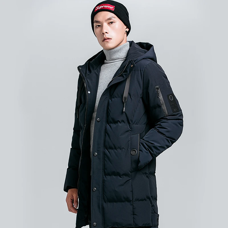 Winter Jackets Men Hooded Long Coat Black Parka Thick Keep Warm Windproof Outerwear Casual Mens Clothes Puffer Jackets Plus Size