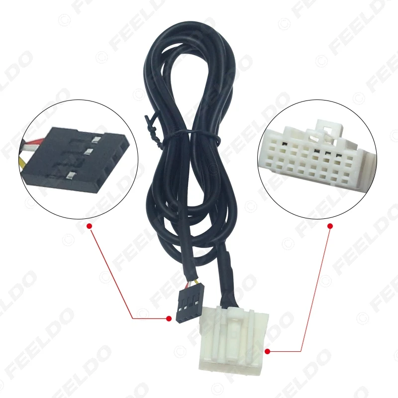 FEELDO 4 Шт Автомобильные 32-Pin разъём подачи внешнего сигнала Aux-In аудио кабель Разъем Интерфейс музыка AUX адаптер для Mazda 2 3 5 6 Mx5 Rx8 для детей возрастом 2, 3, 5, 6, Cx-7 Cx-9