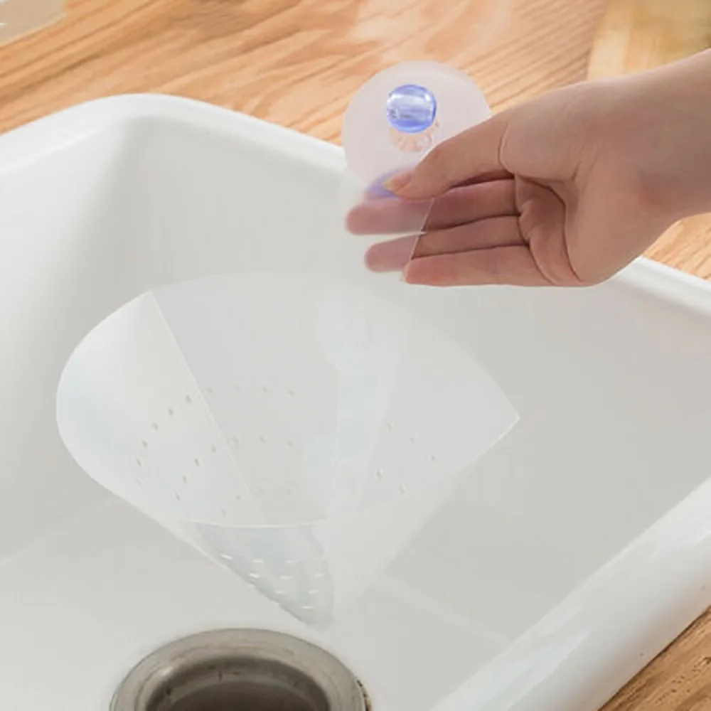 Foldable Filter Simple Sink Stopper Self-standing Drain Sink Anti-blocking Filter Device Draining Water Cleaning Kitchen Bath