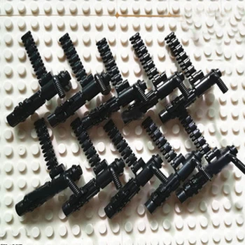 

10Pcs Eat Chicken Game DIY Small Particle WWII Building Block Figure Military Weapons Machine Blasters - Black