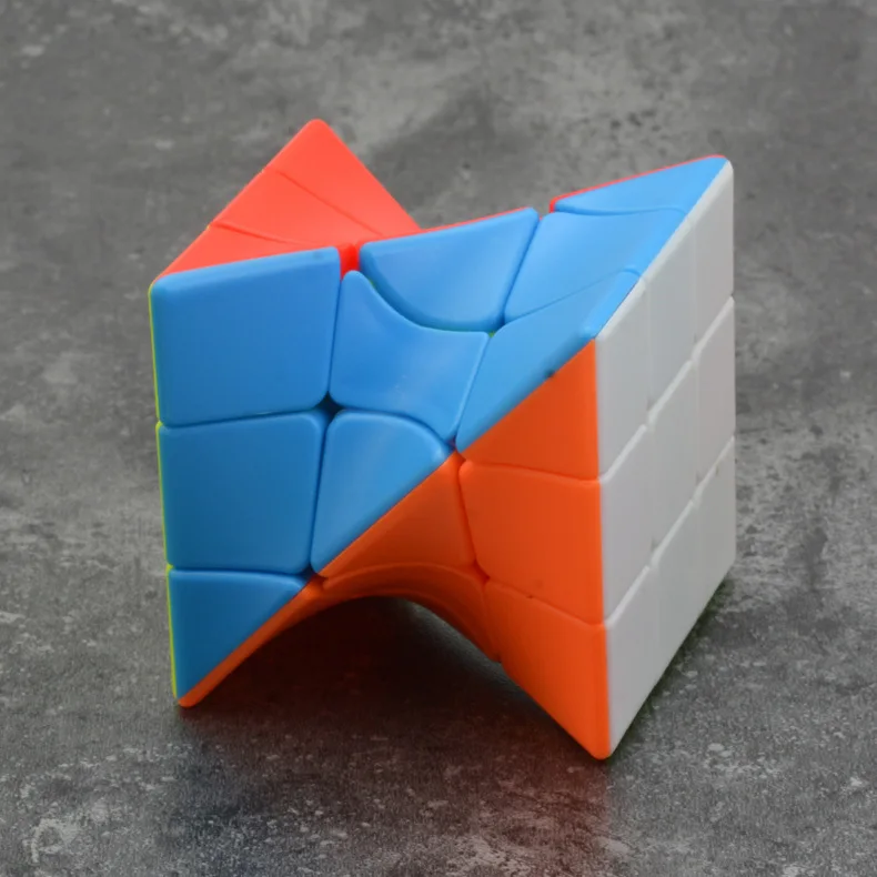 Lefun 3x3 кручение магический куб цветной витой куб игрушка странной формы без наклеек Пазлы красочные Развивающие игрушки для детей