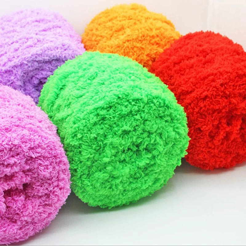 100G Coral Cashmere Hand Baby Wool Wholesale Yarn Plush Knitted Natural Crochet Fluffy Knitting Warm DIY Supersoft | Дом и сад