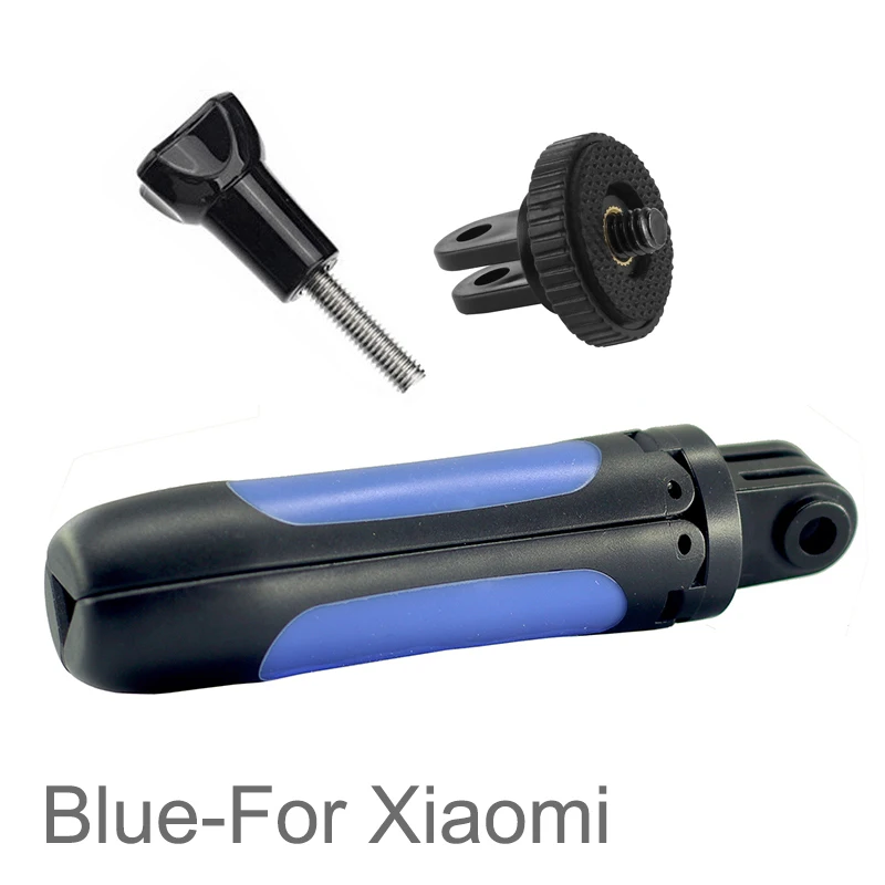 Xiaomi Blue Ручной мини-штатив, селфи палка, выдвижной монопод для GoPro Hero 8 7 6 5 Yi 4K Sjcam Sj8 M10 Eken H9r Dji Osmo, Экшн-камера - Цвет: Xiaomi Blue