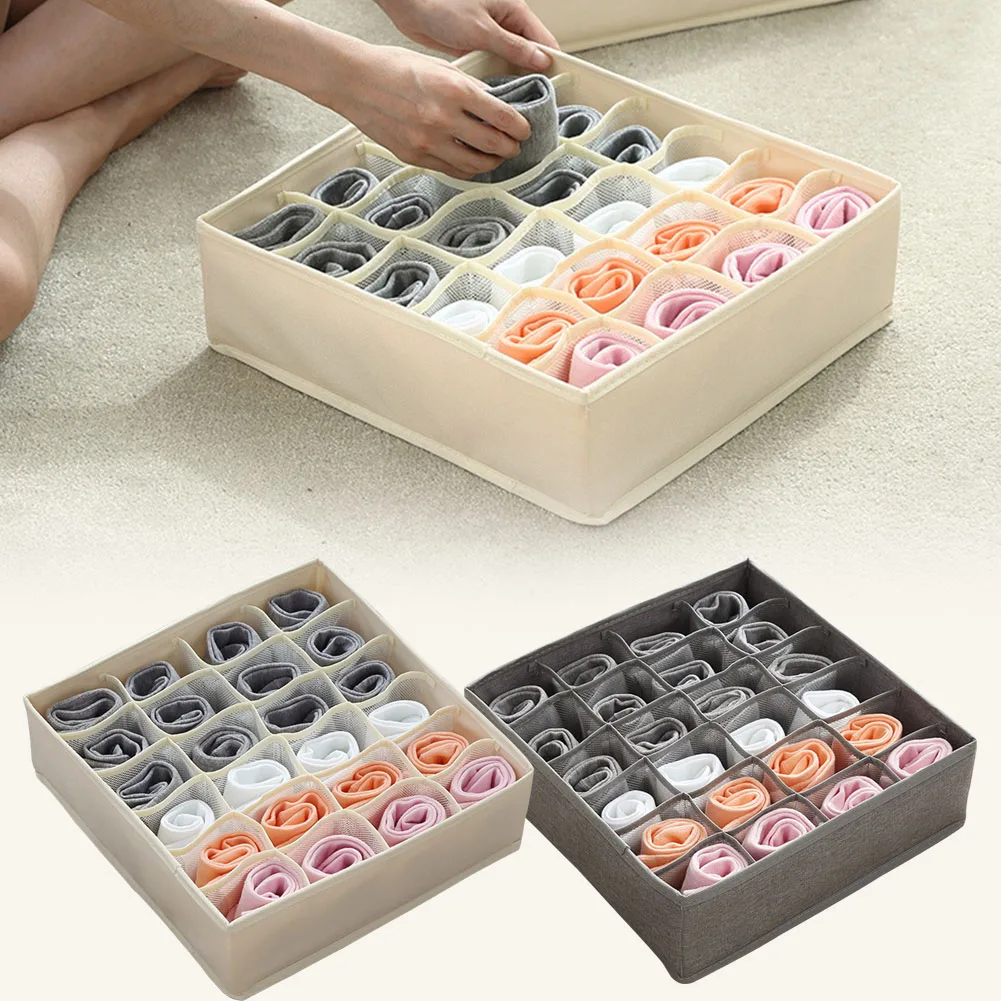 Container Bra Drawer Bedroom Foldable Solid Closet Organizer Home Classify Ties Socks Underwear Storage Box Washable Portable
