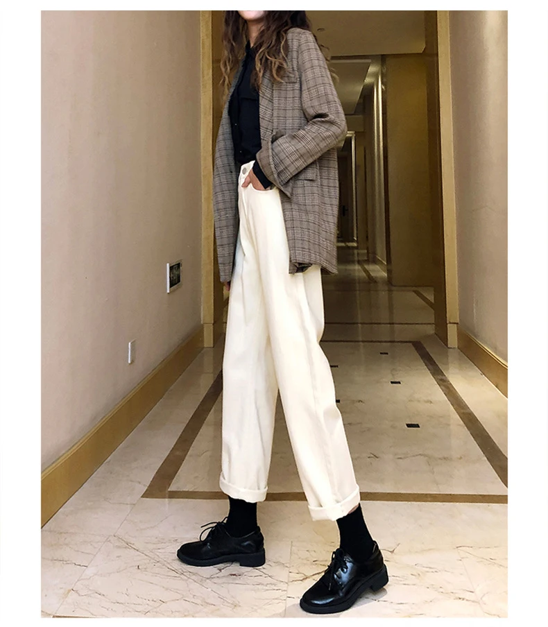 Streamgirl Womens Boyfriend Jeans For Women High Waist Loose Autumn Denim Pants Women Black Vintage Mom Jeans High Waist Beige