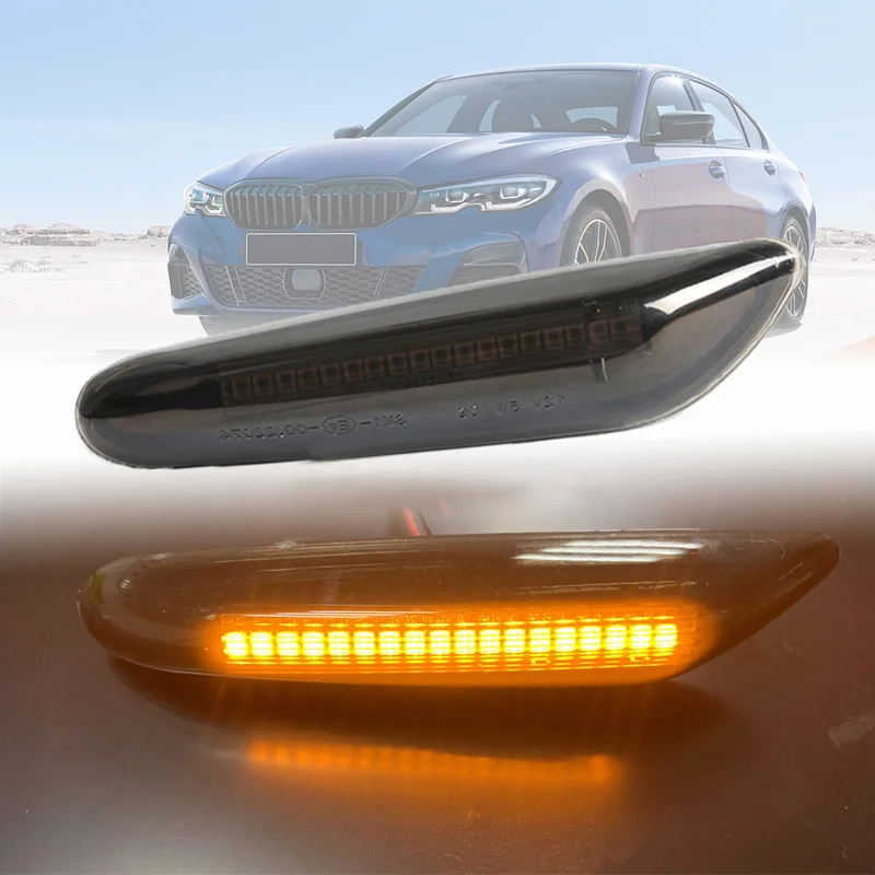 2 шт. Автомобильная Поворотная сигнальная лампа дымовой светодиодный индикатор отметки желтый для BMW E46 E60 E61 E87 E90 E91 E92 автомобильные аксессуары автозапчасти