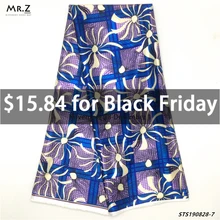 Mr. Z Цифровая печатная атласная ткань Горячая африканская Анкара восковой узор дизайн нигерийские атласные ткани для вечерние платья