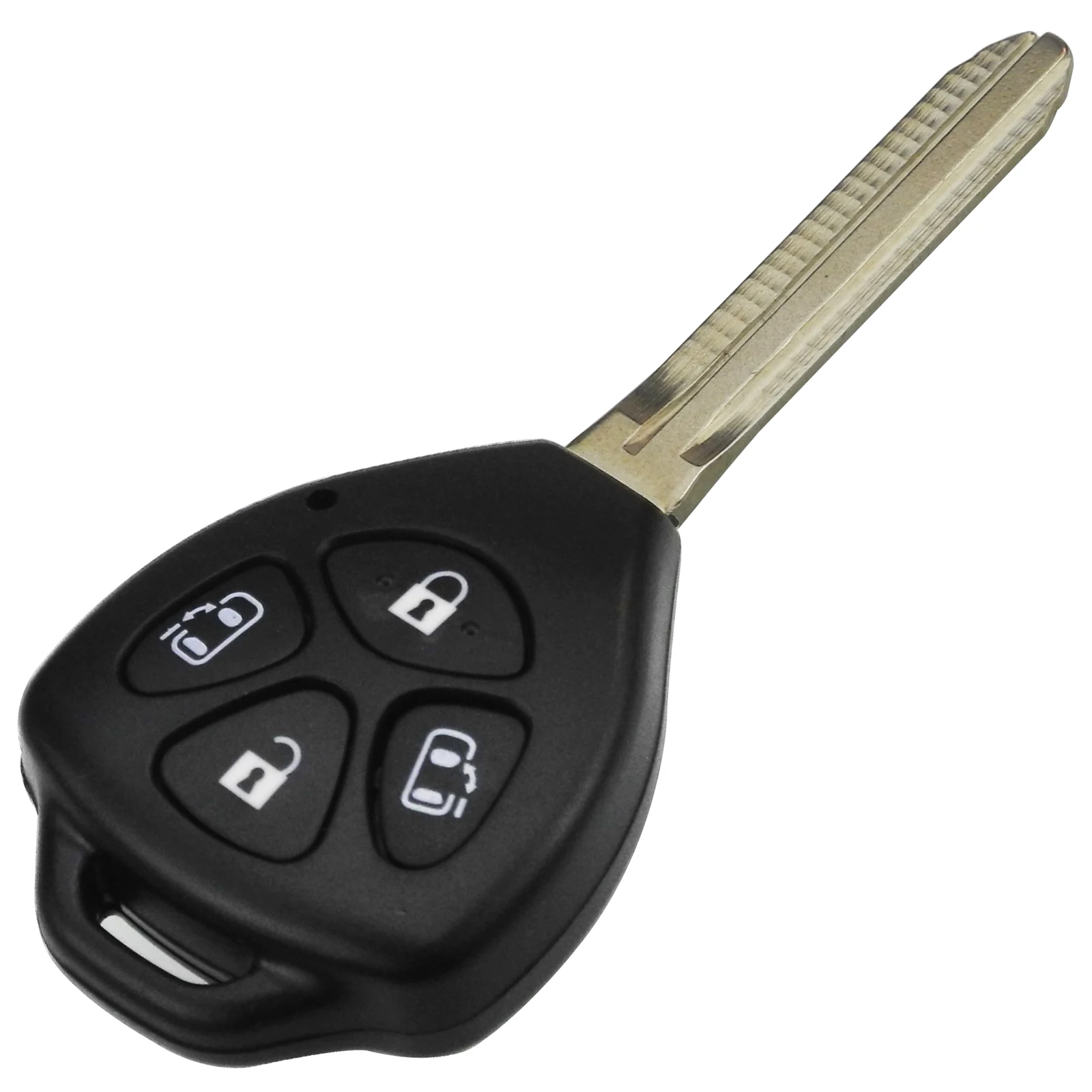 4 Кнопки jingyuqin 10pcs/lot 3/4 Buttons Car Key Shell Case Fob For Toyota Corolla Alphard Camry TOY43 Blade - Количество кнопок: 4 Кнопки