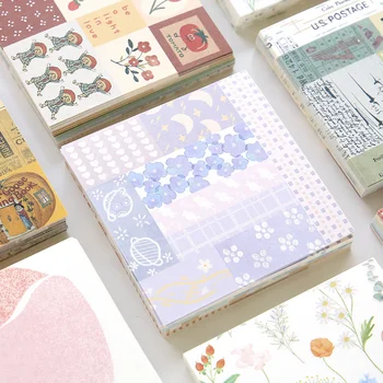 

120 Sheets Sweet Dream Series Memo Pad Retro Art Journal DIY Material Paper School Supplies Non Stick Stationery