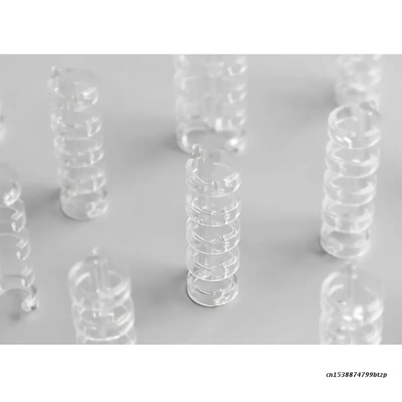투명 플라스틱 바인딩 빗 조리개, 0.63 인치, 1.6cm, 5 링, 1 개