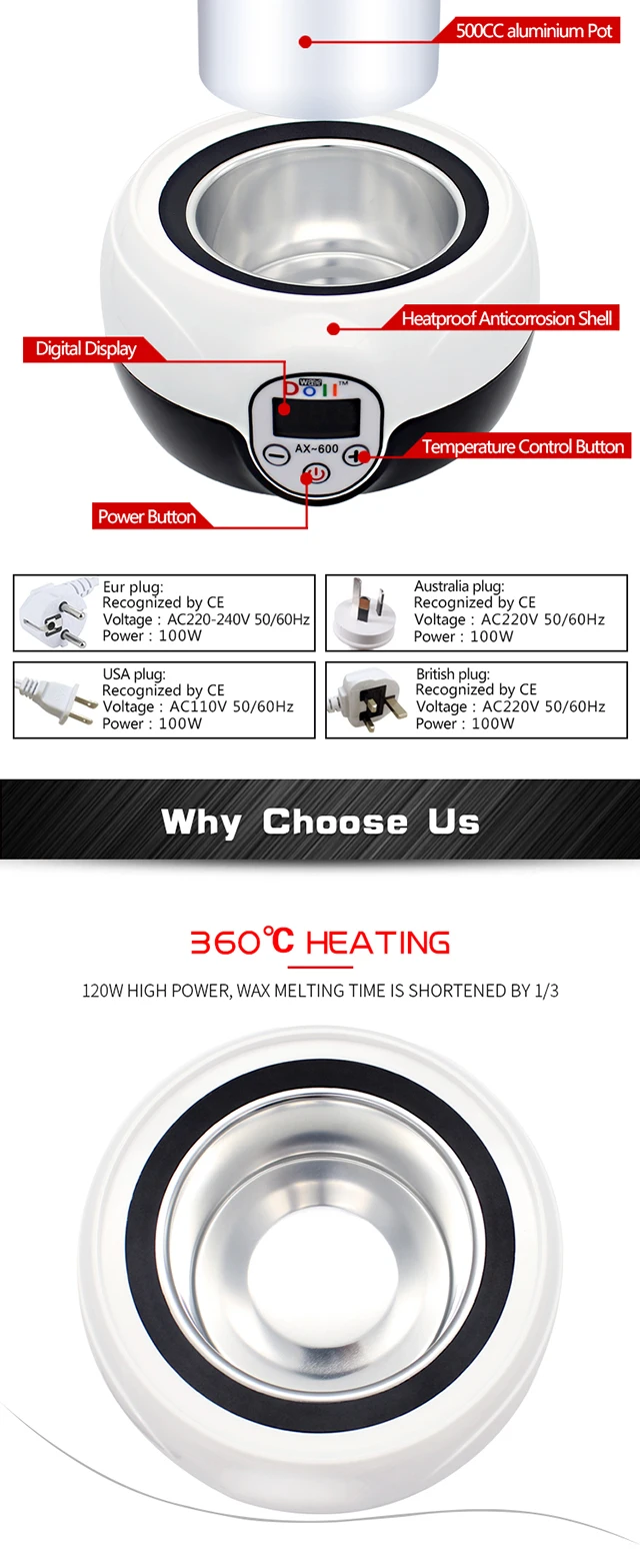 360 Degree Surround Heating Wax Heater Digital Hot Melt Machine Wax Heater