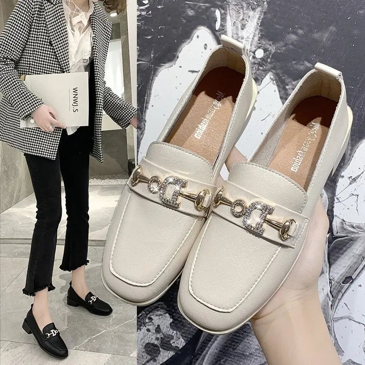 

WOMEN'S Shoes College Style Retro Versatile Flat Keel Thin Shoes Women's Spring And Autumn Korean-style Loafers England Small Le