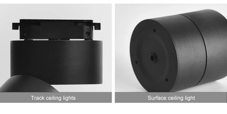 Surface Mounted LED Ceiling Lights Kitchen Fixtures COB Back ground Spot Lamp Angle Adjustable Black White Lampshade AC85-265V