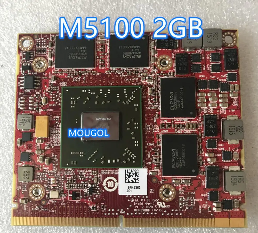Placa de Vídeo para Dell 2gb de Vídeo Firepro Placa Gráfica 216-0846000 Venus-ddr5 Mxm Cartão Precision M4800 M4700 M4600 M5100 Vga