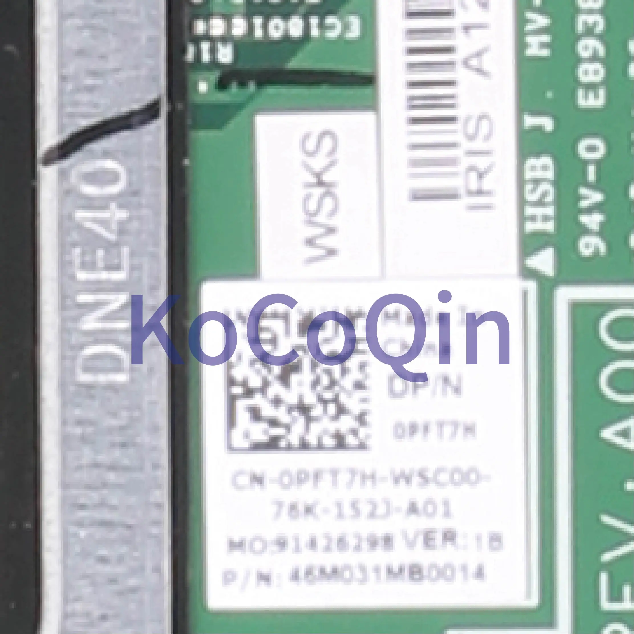 KoCoQin Laptop motherboard For DELL Inspiron 3458 3558 Core SR27G Mainboard CN-0PFT7H 0PFT7H 14216-