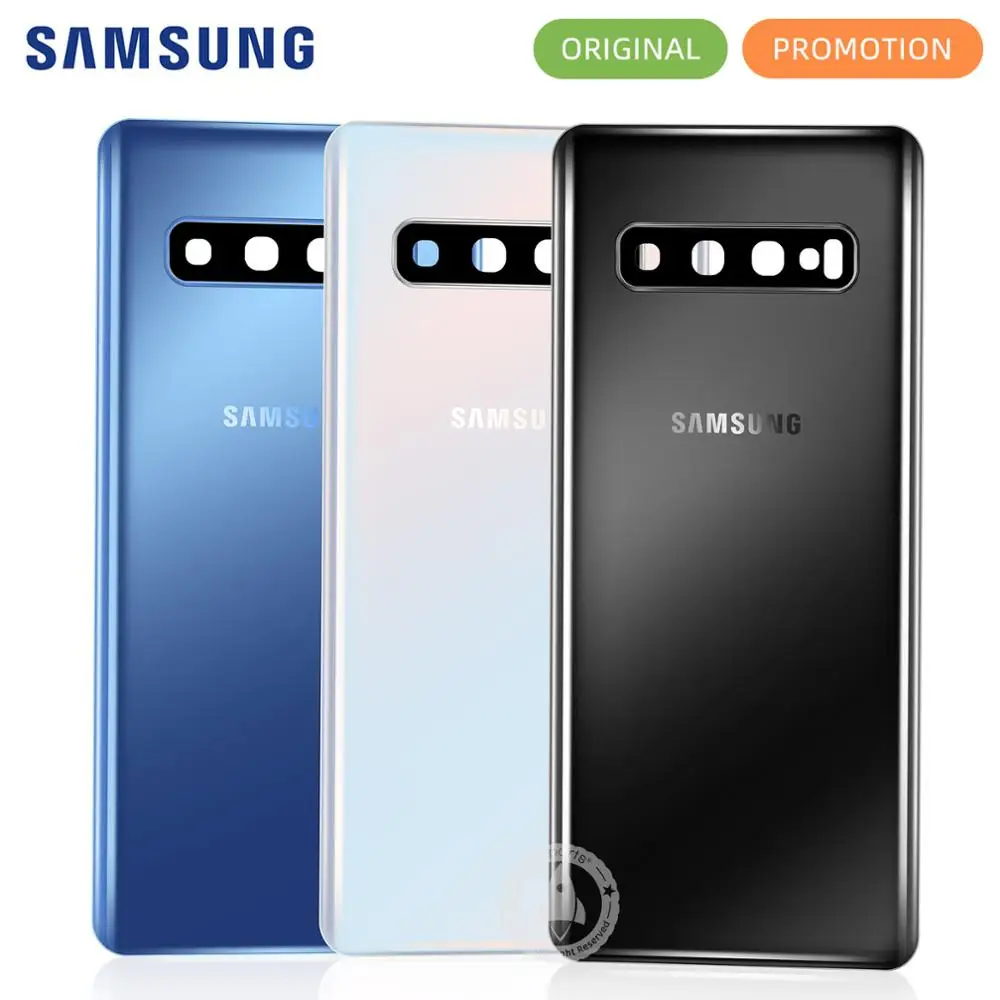 Оригинальная сменная батарея задняя крышка дверное стекло для samsung S10 + Корпус Plus