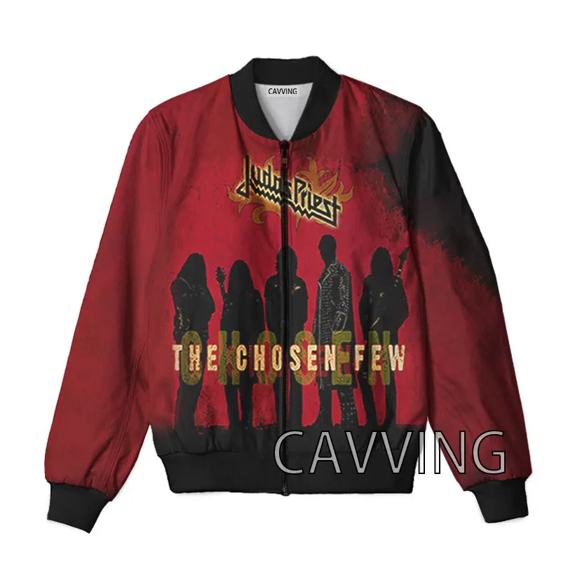 CAVVING 3D Printed  Judas Priest  Rock Band  Zipper Bomber Jackets Men Overcoat Mens Coat Zip Up Jackets for Women/Men 2