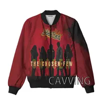 CAVVING 3D Printed  Judas Priest  Rock Band  Zipper Bomber Jackets Men Overcoat Mens Coat Zip Up Jackets for Women/Men 2