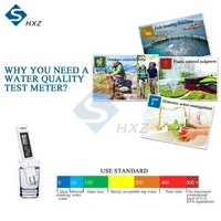 Water Quality Tester Digital Tool TDS&EC Temperature 0-9990 ppm Aquariums Pool Tester Hardness Meter TDS/EC Test Tool White Blue 2