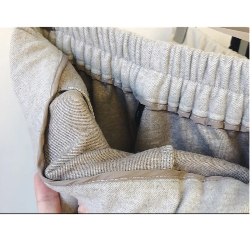 Harem Pants Autumn and Winter Women Thick Pants High Waist Ankle-length Pants Female Loose Casual Straight Suit Pants 6991 50