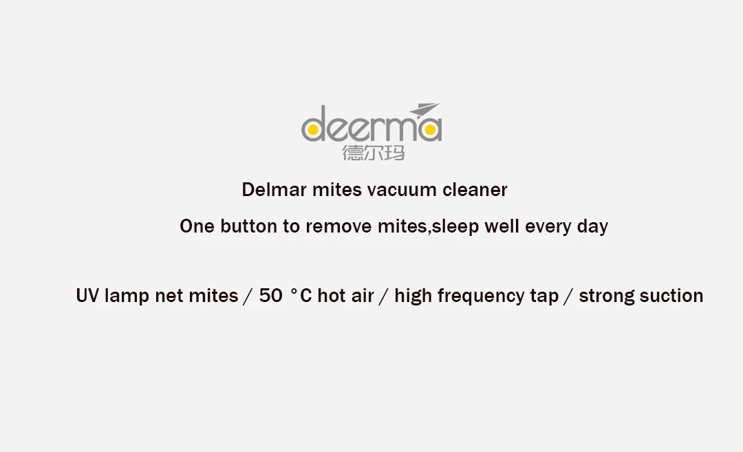 Xiaomi Mijia Deerma пылесос, уничтожающий бельевых клещей очиститель ручной фонарь и тепловой шок УФ лампа удаляет клещи сильный всасывающий очиститель