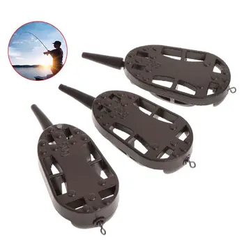 

Fishing Feeder Bait Cage Zinc Alloy 30g/40g/50g Line Method With Bead Accessory