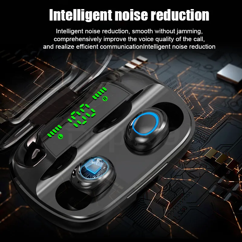 TWS Wireless Bluetooth Earphone Touch Control S11 Waterproof Sport Gaming Noise Earbud with Mic for iPhone Xiaomi Charging Box
