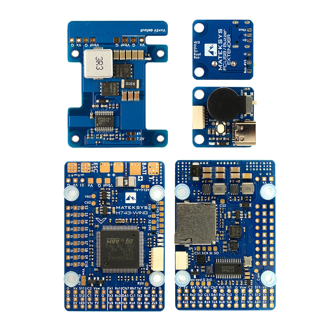 Контроллер полета Matek H743-WING STM32H743VIT6 MPU6000 барометр OSD Blackbox 3-8S FC для