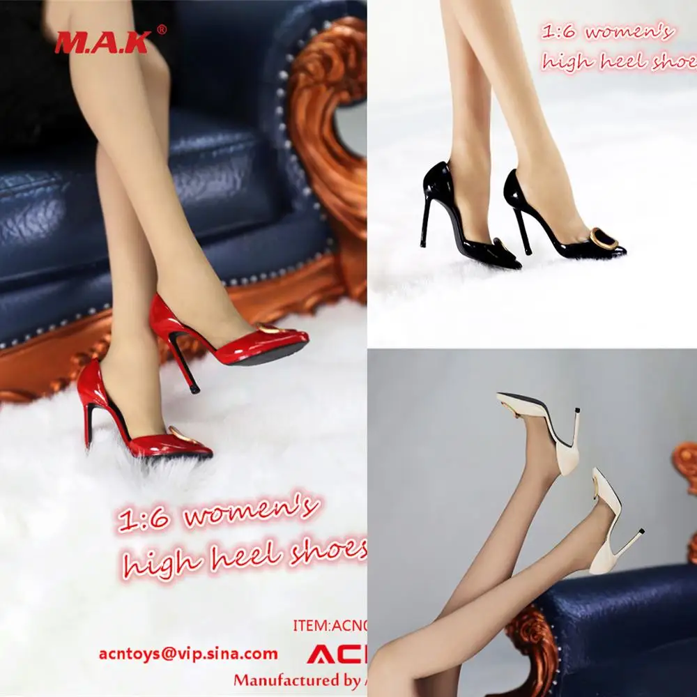 ACN004 ACNTOYS 1/6 Female Shoes Elegant and Romantic French OL Stiletto High Heels fit 12'' female figure body | Игрушки и хобби