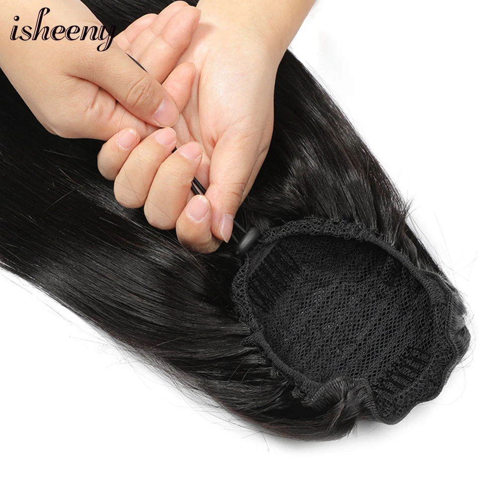 Isheeny Remy волосы для наращивания на заколках 8 шт./компл. бесшовные натуральные