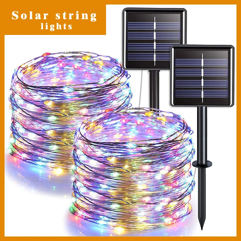 

LED Outdoor Solar Lamp String Lights 200/400 LEDs Fairy Holiday Christmas Party Garland Solar Garden Waterproof 10m 20m Decor