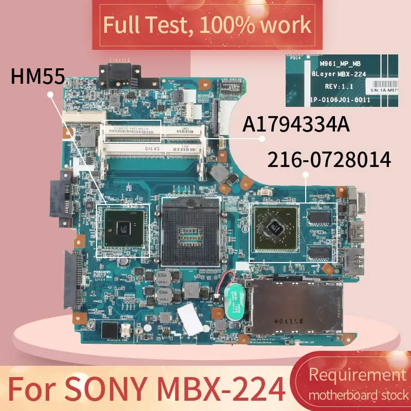 Placa-mãe para Notebook Sony Drive M960 A1794334a 2160728014 - Imagem 3