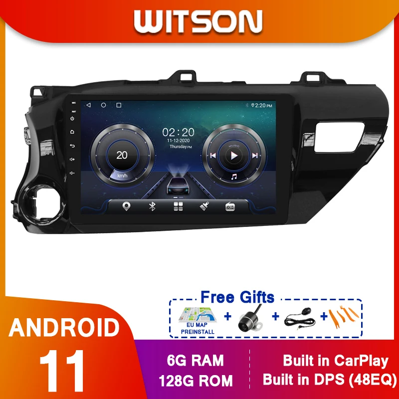 Автомобильный мультимедийный плеер WITSON экран 10 1 дюйма FULL HD сенсорный Android 11