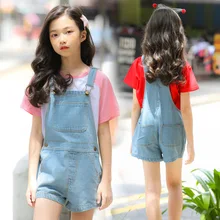 Г. Летние брюки на подтяжках; горячая распродажа; джинсы для девочек в Корейском стиле; одежда для детей из чистого хлопка