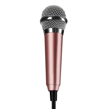 

Mobile K-Song Microphone With Headphones Singing Bar Mini Microphone Apple Computer Cable Capacitor Mai Singing Artifact