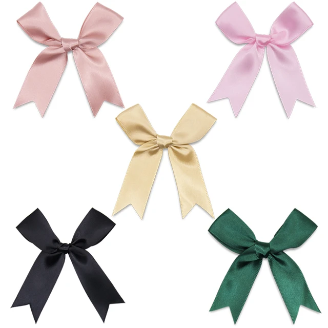 Pre-Tied Bows with Stretch Loops, Metallic Gold, 6, QTY/CAS