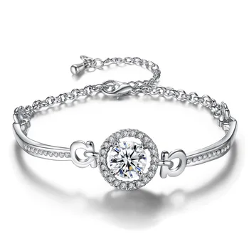 

YVV40 925 Sterling Silver zircon Fashion Bracelet women's necklace bracelet Festival birthday couple gift
