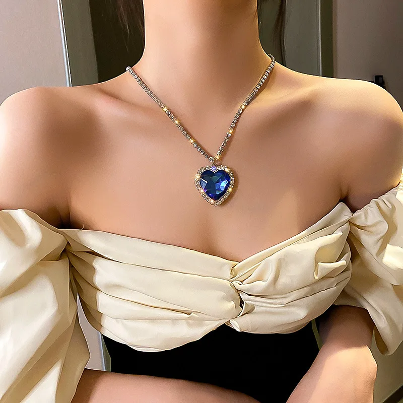 Heart Shaped Ocean Blue Titanic Necklace at best price in Bengaluru