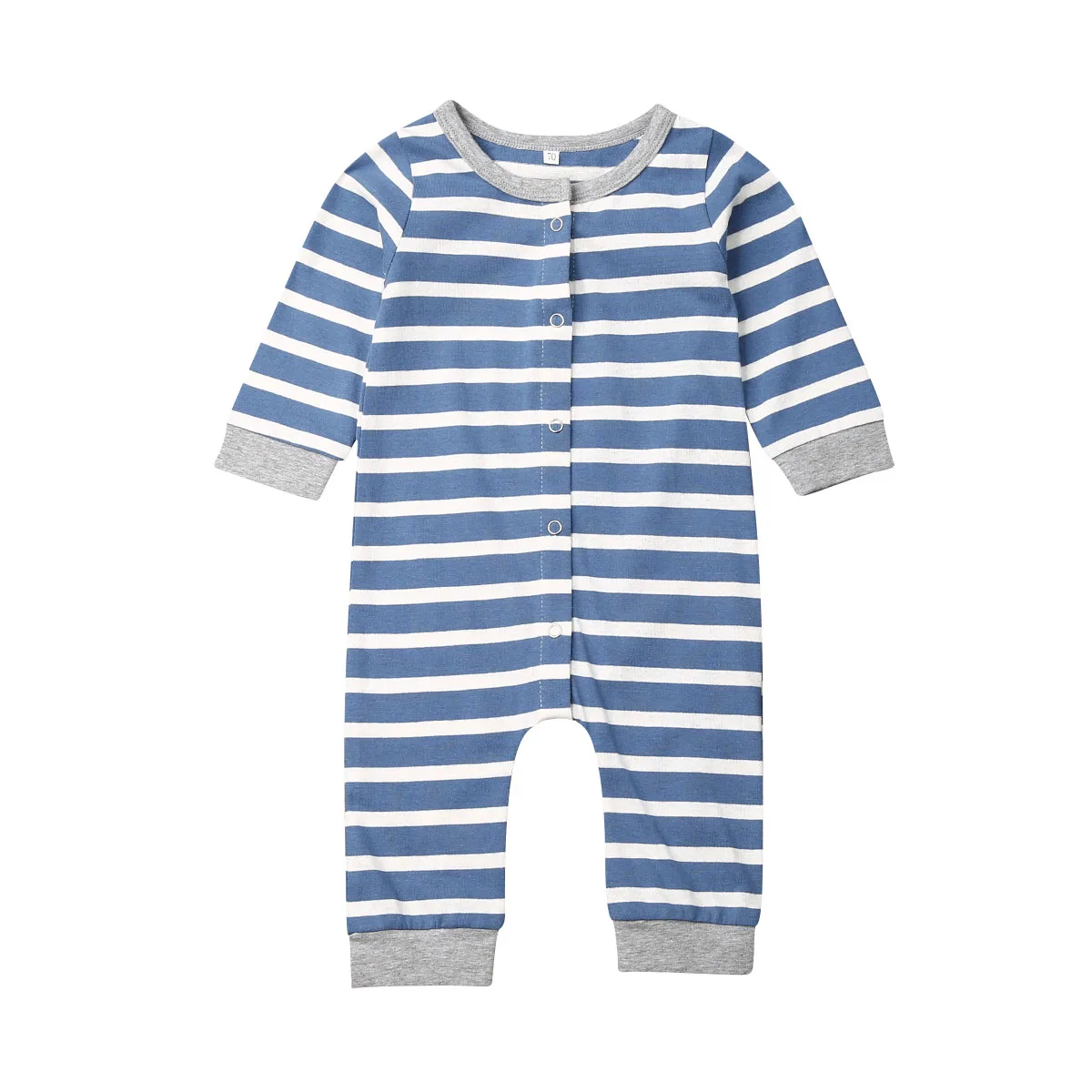 Newborn Baby Boys Girls Clothes Long Sleeve Striped Romper Girl O-neck Jumpsuit Cotton Autumn Playsuit Kids Outfits