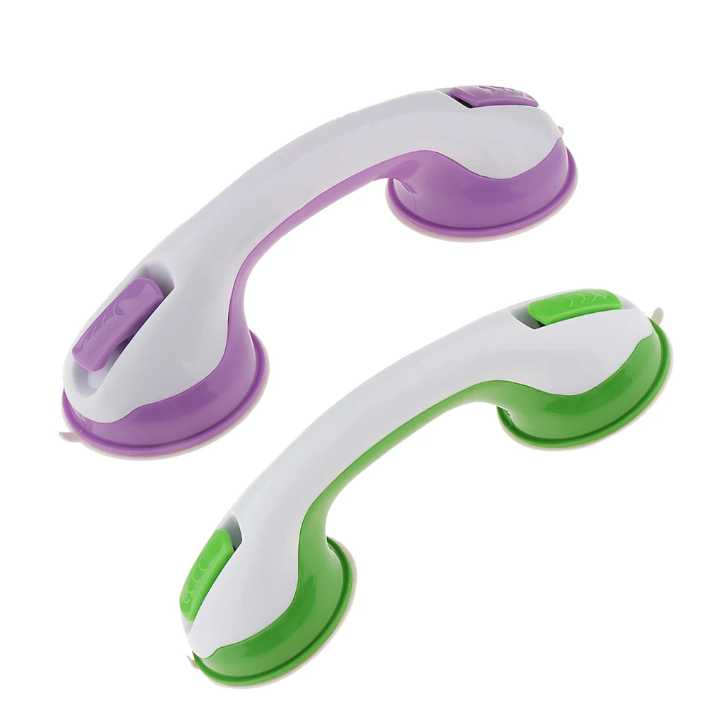 2pcs Suction Grab Bar - Balance Handrail Shower Assist - Toilet, Bathroom, Bathtub Mounted Safety Hand Support Rail