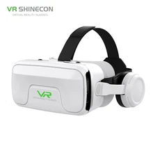VR Shinecon HD Blue Ray линзы ограниченного видения Очки виртуальной реальности коробка шлем с HiFi стерео наушники для iPhone Xiaomi huawei samsung