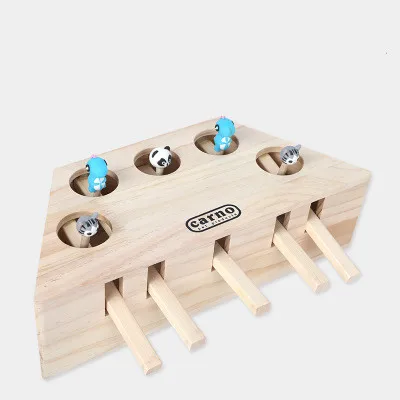 Дизайн игрушки для кошек деревянные игрушки Whac-A-Mole деревянная игрушка для домашних животных экологически чистый продукт для домашних животных товары для кошек 11,11 - Цвет: 5 holes rubber