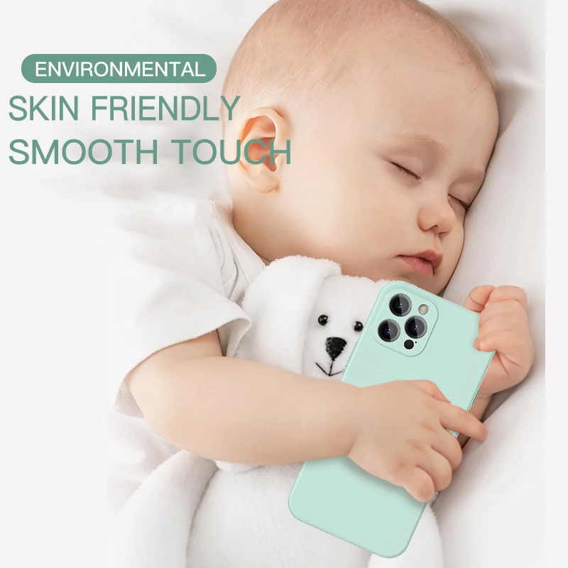 Premium Liquid Silicone Shockproof Soft Case - Luxurious Protection and Style