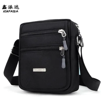 

Pure Black Foreign Trade Packet Outdoor Sport Waist Bag Shoulder Shoulder Bag/ Hand Bag Nylon Waterproof Cloth Bag Middle-aged S