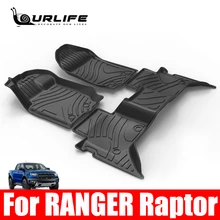 TPE Custom Car Floor Mats for Ford Ranger Raptor 2015-2020 Left rudder Automotive All Weather Carpet Rugs Accessories