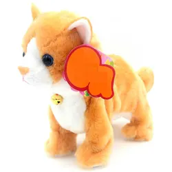 Robot chats contrôle du son, jouets électroniques pour chats, Stand interactif Mew, peluche douce pour animaux de compagnie, cadeau d'anniversaire pour enfants 