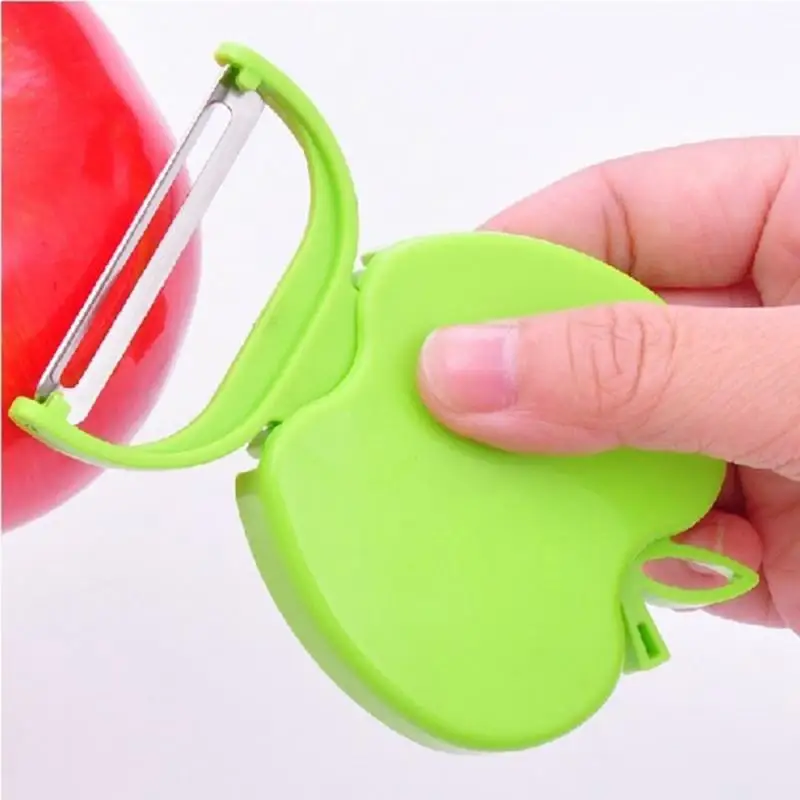 1pc practical mini foldable fruit parer peeler portable tool gadgets paner apple shape kitchen tools